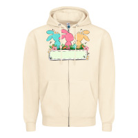 Sandshell easter bunny trio Zipper Hoodie - MaliasSmallBusiness