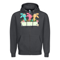 Smoke easter bunny trio Zipper Hoodie - MaliasSmallBusiness
