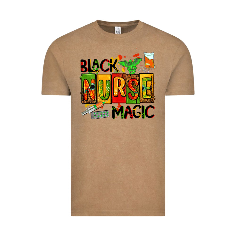 Black Nurse Magic Vintage Tee by AdoDesignShop | Teevron
