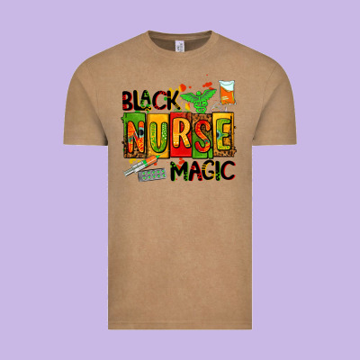 Black Nurse Magic Vintage Tee Designed By Adodesignshop