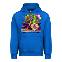 Cobalt Mardi Gras gnome on the truck Urban Hoodie - HowdyJamesFarm