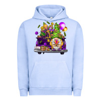 Pigment Grape Ice Mardi Gras gnome on the truck Urban Hoodie - HowdyJamesFarm