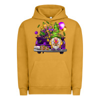 Pigment Peanut Butter Mardi Gras gnome on the truck Urban Hoodie - HowdyJamesFarm