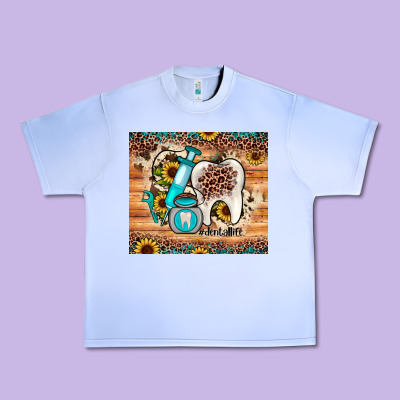 Dental Sunflower Urban Heavy Tee Designed By Jahusdesignshop
