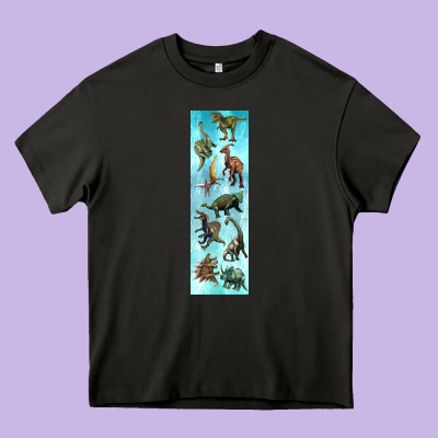 Dinosaurs Pen Wrap Heavy Core Tee Designed By Artiststas