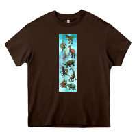 Chocolate Brown dinosaurs pen wrap Heavy Core Tee - Artiststas