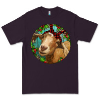 Plum Farm Goat Christmas Premium Tee - RanaPortraitStore