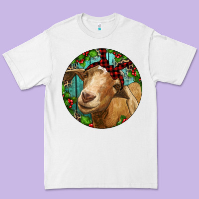 Farm Goat Christmas Premium Tee Designed By Ranaportraitstore