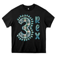 Black 3 rex green dinosaur Heavy Core Tee - MaliasSmallBusiness