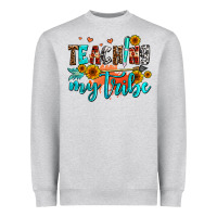 Heather Grey teaching my tribe Heavyweight Sweatshirt - AdoDesignShop
