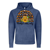 Vintage Denim Thankful Vibes Only Vintage Hoodie - CowhideDigitalArt