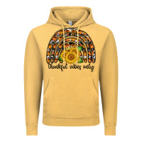 Vintage Mustard Thankful Vibes Only Vintage Hoodie - CowhideDigitalArt