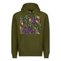 Army Green mardi gras fleur de lis Premium Hoodie - RanaPortraitStore