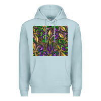Blue Mist mardi gras fleur de lis Premium Hoodie - RanaPortraitStore