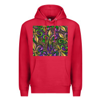 Cardinal mardi gras fleur de lis Premium Hoodie - RanaPortraitStore
