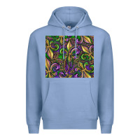 Colony Blue mardi gras fleur de lis Premium Hoodie - RanaPortraitStore