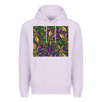 Lilac mardi gras fleur de lis Premium Hoodie - RanaPortraitStore