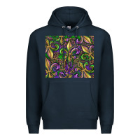 Navy mardi gras fleur de lis Premium Hoodie - RanaPortraitStore