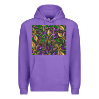 Purple mardi gras fleur de lis Premium Hoodie - RanaPortraitStore