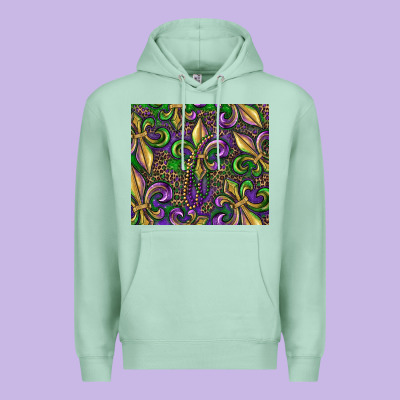 Mardi Gras Fleur De Lis Premium Hoodie Designed By Ranaportraitstore