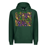 Sports Green mardi gras fleur de lis Premium Hoodie - RanaPortraitStore