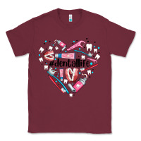 Burgundy dental life element heart Classic Tee - AdoDesignShop