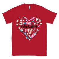 Red dental life element heart Classic Tee - AdoDesignShop