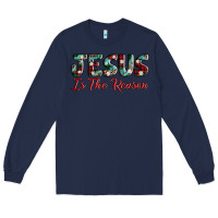 Navy jesus is the reason Long Sleeve Tee - AdoDesignShop