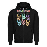 Black teahing my favorite peeps Zipper Hoodie - MaliasSmallBusiness