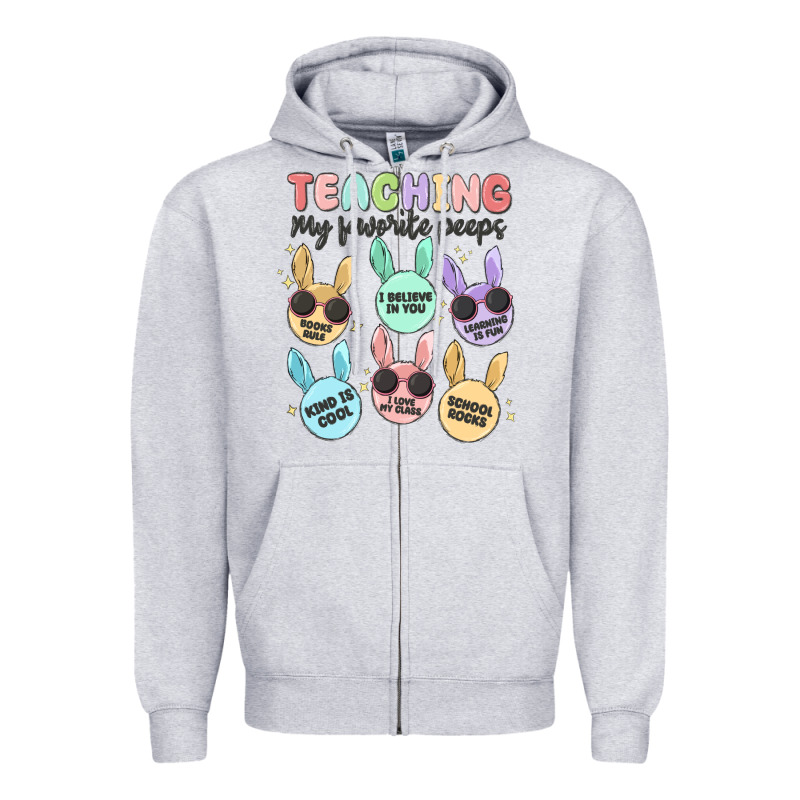 Teahing My Favorite Peeps Zipper Hoodie by MaliasSmallBusiness | Teevron