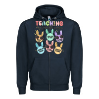Navy teahing my favorite peeps Zipper Hoodie - MaliasSmallBusiness