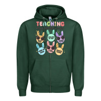 Sports Green teahing my favorite peeps Zipper Hoodie - MaliasSmallBusiness