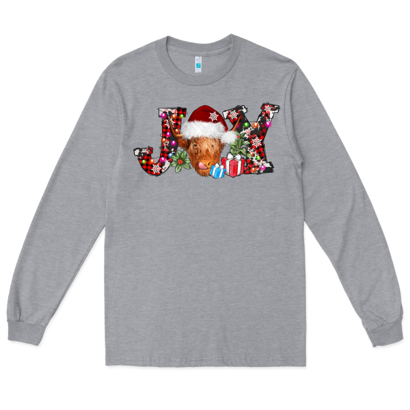 Joy Christmas Heifer Long Sleeve Tee by AdoDesignShop | Teevron