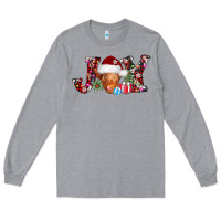 Heather Grey joy christmas heifer Long Sleeve Tee - AdoDesignShop