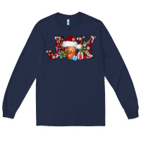 Navy joy christmas heifer Long Sleeve Tee - AdoDesignShop
