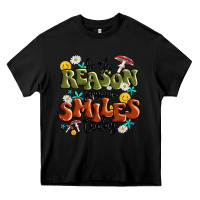 Black be the reason someone smiles today Heavy Core Tee - MaliasSmallBusiness