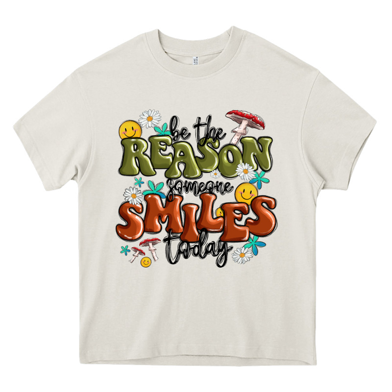 Be The Reason Someone Smiles Today Heavy Core Tee by MaliasSmallBusiness | Teevron