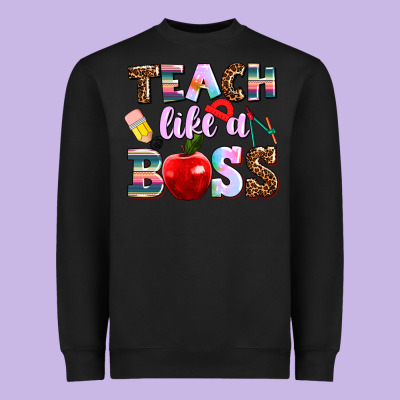 Teach Like A Boss Heavyweight Sweatshirt Designed By Adodesignshop