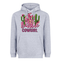 Heather Grey barbie cowgirl Heavyweight Hoodie - MaliasSmallBusiness