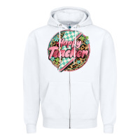 White happy teacher lighting bolt Zipper Hoodie - MaliasSmallBusiness