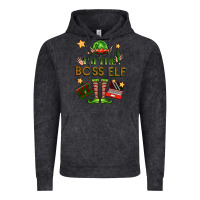 Vintage Black im the boss elf Vintage Hoodie - FaDigitalArtStudio