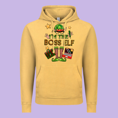Im The Boss Elf Vintage Hoodie Designed By Fadigitalartstudio