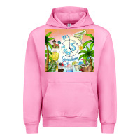 Fuchsia Pink it's five o'clock somewhere Urban Hoodie - TumblerDesignByShophia