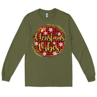 Army Green christmas vibes Long Sleeve Tee - AdoDesignShop