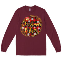 Burgundy christmas vibes Long Sleeve Tee - AdoDesignShop