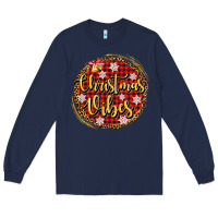 Navy christmas vibes Long Sleeve Tee - AdoDesignShop