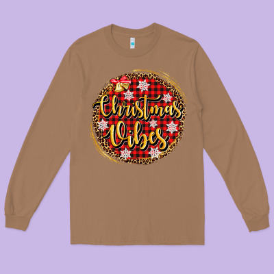 Christmas Vibes Long Sleeve Tee Designed By Adodesignshop