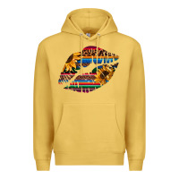 Antique Gold Aztec Sunflower Lips Premium Hoodie - Bettercallsaul