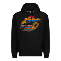 Black Aztec Sunflower Lips Premium Hoodie - Bettercallsaul