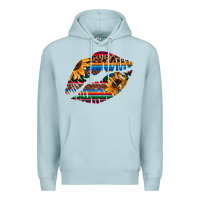 Blue Mist Aztec Sunflower Lips Premium Hoodie - Bettercallsaul